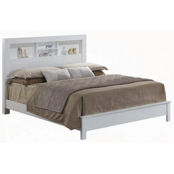 Crisp White Transitional Full Bed - Assembly Needed for Easy Setup