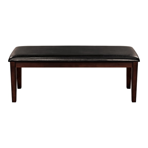 Transitional Dining Bench | Used in Dining Room Settings | Cherry - Finished Mango Veneer | 3% Polyurethane in Seat Fabric
