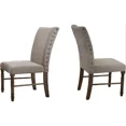thumbnail image 1 of Transitional Dining Chair Set of 4 with Nailhead Accent, Fabric Upholstered Side Chair for Home Kitchen Dining Room, 1 of 7
