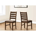 thumbnail image 1 of Transitional Dining Chairs Of 2 - 38" Tall, Antique Cherry, Brown Fabric Upholstery, For And Kitchen Areas, Solid Wood Frame, Foam Padded Seat Height ( 2) Upholstered Seat, Room & Kitchen, Legs,, 1 of 2