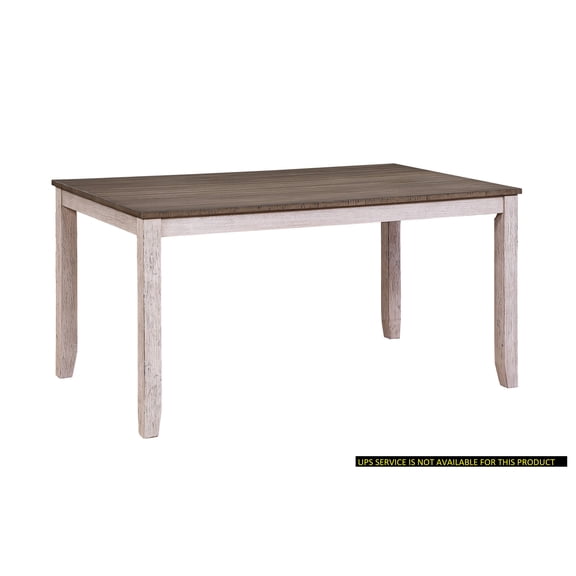 Transitional Dining Table With Grayish White & Brown Color - 6, Veneer, 36"x60", Engineered Wood Construction In And Wood, 30" Height