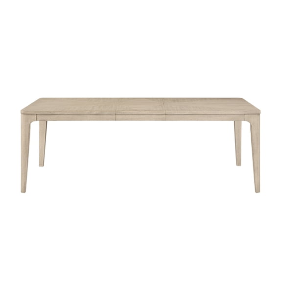 Transitional Dining Table with Extension Leaf, Rectangular Natural Finish Wooden Dining Room Furniture, 68"-86" x 42"