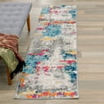 thumbnail image 1 of World Rug Gallery Distressed Abstract Pattern Multi 2' x 7' Runner Rug, 1 of 7