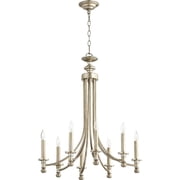 Transitional Eight Light Chandelier-Aged Silver Leaf Finish Bailey Street Home 183-Bel-2534825