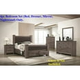 thumbnail image 1 of Transitional Elegant Wooden 4pc Bedroom Set Eastern King Size Bed w Drawers Dresser Mirror Nightstand Bedroom Furniture, 1 of 8