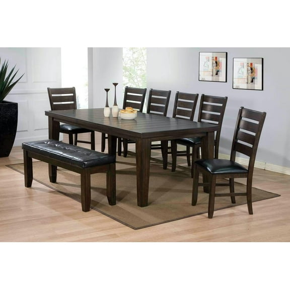 Transitional Espresso Dining Room Set by Acme Urbana 74620-9pcs