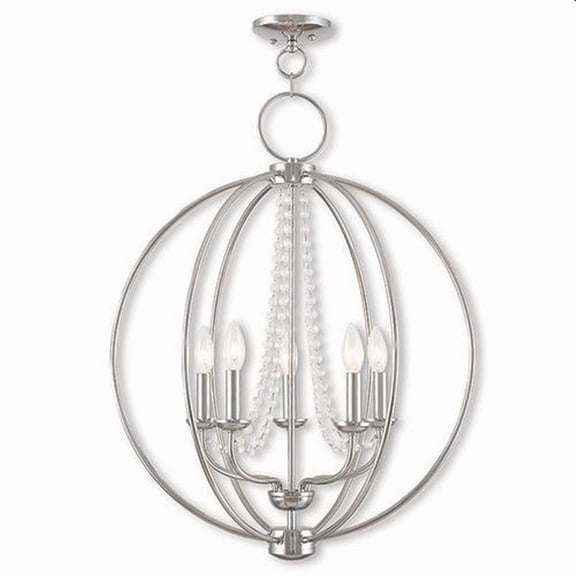 Transitional Five Light Chandelier-Polished Chrome Finish Bailey Street Home 218-Bel-2255819