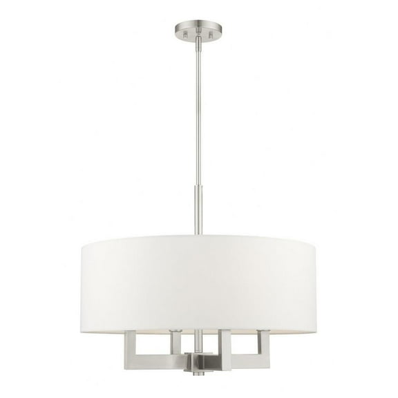 Transitional Four Light Chandelier-Brushed Nickel Finish Bailey Street Home 218-Bel-4188536