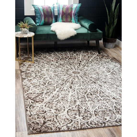 Transitional Fredo Collection Area Rug 8'x11' - Brown