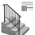 Transitional Handrail Stair Railing Fits 3Step Iron Rail Kit