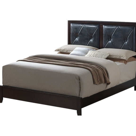 Transitional King Bed - And Elegant, 80"w X 85"d 52"h, Fits Various Decoration Ideas, Assembly Required Elegant Dark Construction For Long-term Use, 52"h 85"d, All Themes,