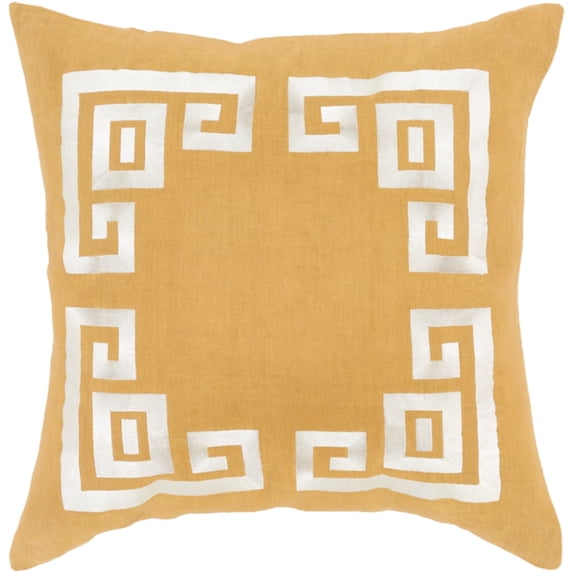 Transitional MLO002-1818D Square 18" x 18" Pillow Cover + Down Insert