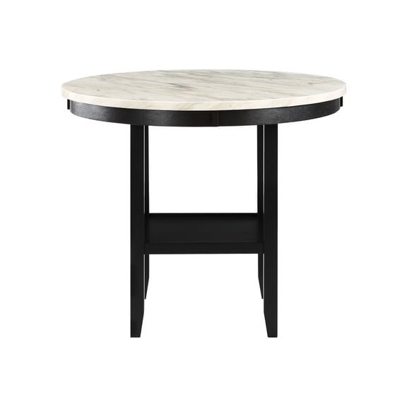Transitional Marble Look - Sturdy Support - Indoor Bar Lounge - Table with Storage