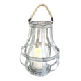thumbnail image 1 of Transitional Metal Candle Holder with Rope and Glass Shade, Gray- Saltoro Sherpi, 1 of 5