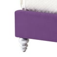 thumbnail image 1 of Transitional Purple Upholstered Full Bed, 1 of 5