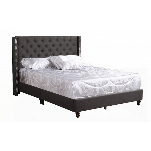 Transitional Queen Bed - 50"H x 66"W x 86"D Dimensions & Headboard for Relaxing