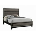 thumbnail image 1 of Transitional Queen Bed with Plank Panel Headboard and Low Footboard Gray - Saltoro Sherpi, 1 of 5