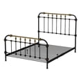 thumbnail image 1 of Transitional Queen Metal Bed, Black and Gold, 1 of 6
