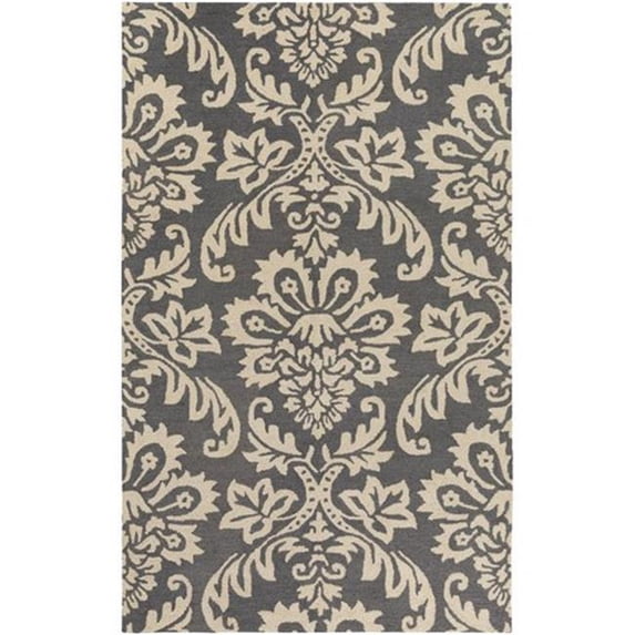 Artistic Weavers RDS2322-913 Rhodes Luna Rectangle Hand Tufted Area Rug, Dark Grey & Off-White - 9 x 13 ft.