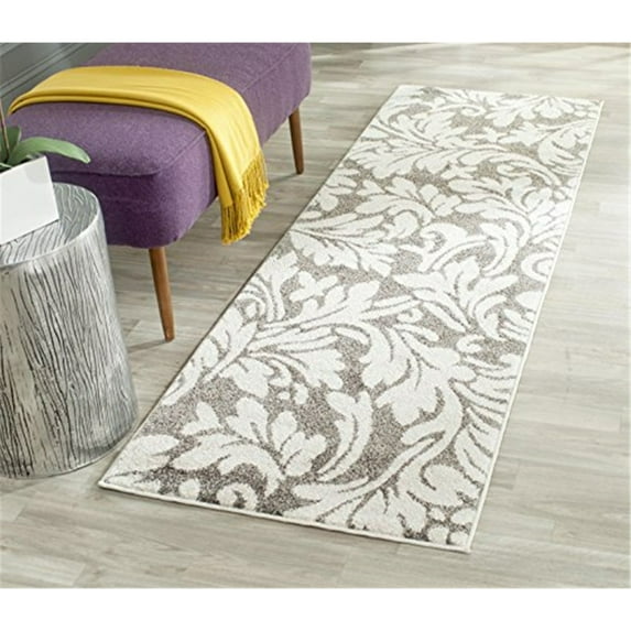 Transitional Rug - Amherst Polypropylene -Dark Grey/Beige-Color:Dark Grey/Beige,Design:Transitional,Shape:Small Rectangle,Size:5'L x 3'W