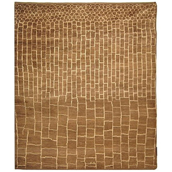 Transitional Rug - Aspen Wool Pile -Walnut/Ivory-Color:Walnut/Ivory,Design:Transitional,Shape:Large Rectangle,Size:12'L x 9'W