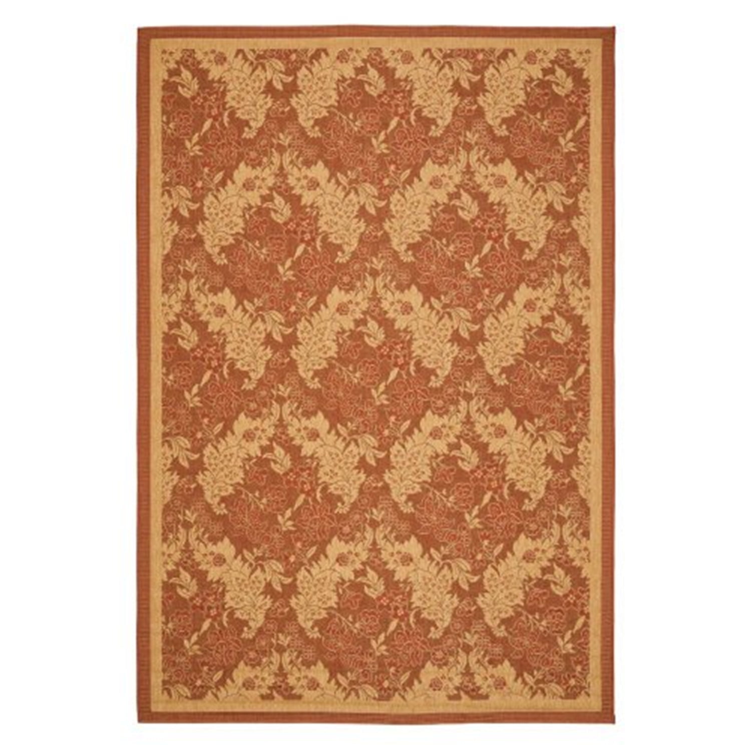 Transitional Rug - Courtyard Polypropylene -Brick/Natural-Color:Brick ...