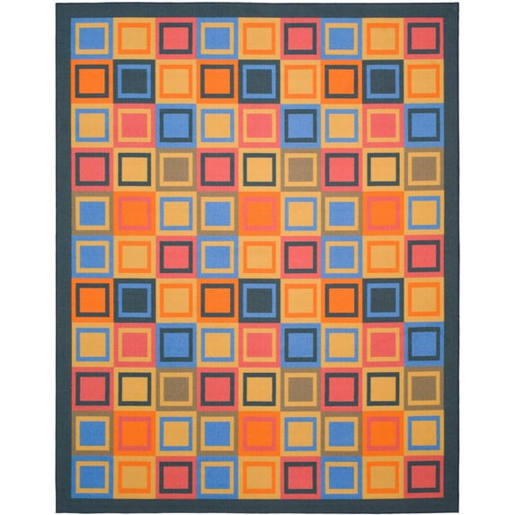 Transitional Rug - Metropolis Polyamide -Blue/Multi-Color:Blue/Multi,Design:Transitional,Shape:Large Rectangle,Size:8' x 10'