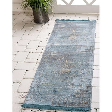 Transitional Samana Collection Area Rug 2'x8' - Dark Gray