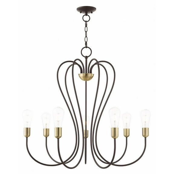 Transitional Seven Light Chandelier-Bronze Finish Bailey Street Home 218-Bel-4188642