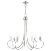 Transitional Seven Light Chandelier-Brushed Nickel Finish Bailey Street Home 218-Bel-4188488