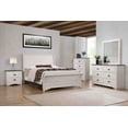 thumbnail image 1 of Transitional Style 4pc Queen Size White Panel Bed Set Dresser Mirror Nightstand Elegant Look Furniture, 1 of 7
