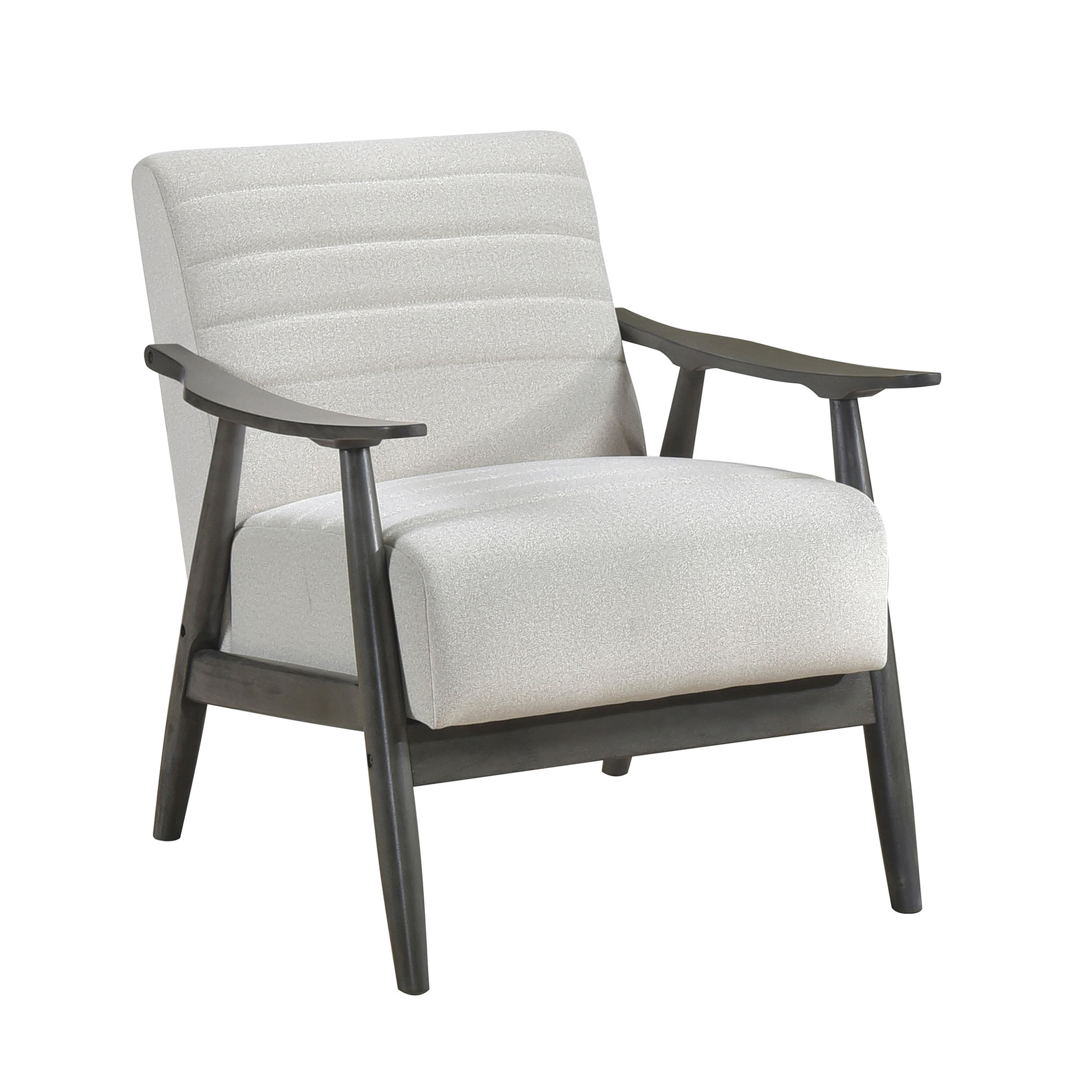 Transitional Style Accent Chair | Pearl - Hued Fabric Upholstery ...