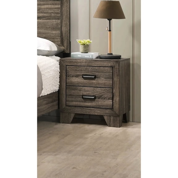 Transitional Style Bedside Nightstand / Store Phone Cords & Masks / Ample Storage