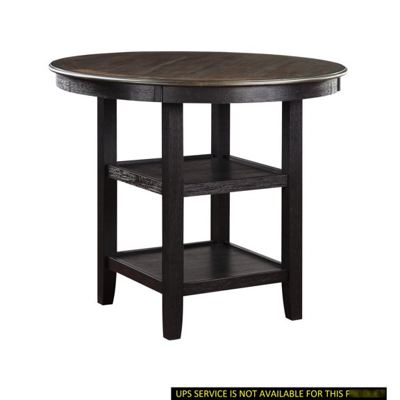 Transitional Style, Built-in Shelves / Round Dining Room Table with Acacia Veneer