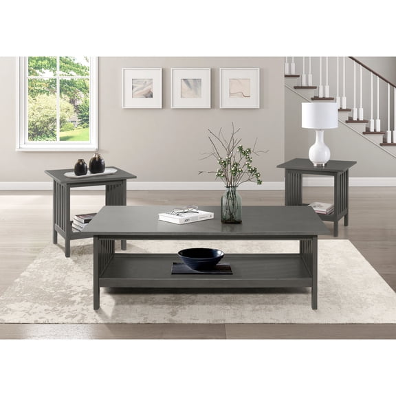 Transitional Style Coffee and End Table Set | Used in Living Areas | Engineered Wood and Rubberwood Veneer | Meets the Need for Storage in Tables