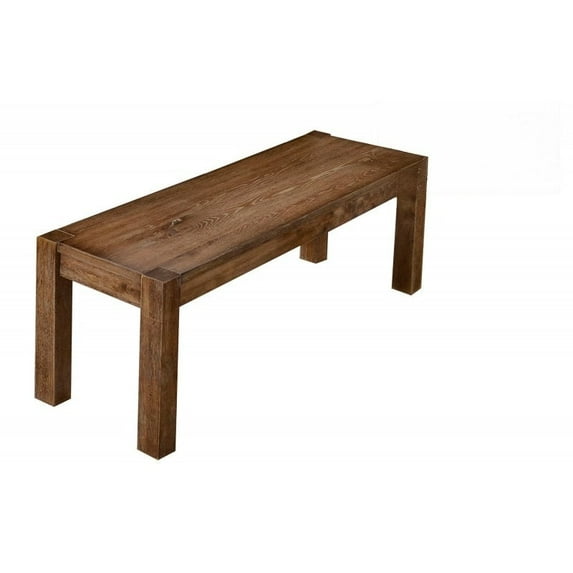 Transitional Style Driftwood Dining Bench for Home Kitchen Dining Room Entryway, Natural Oak Wooden Bench