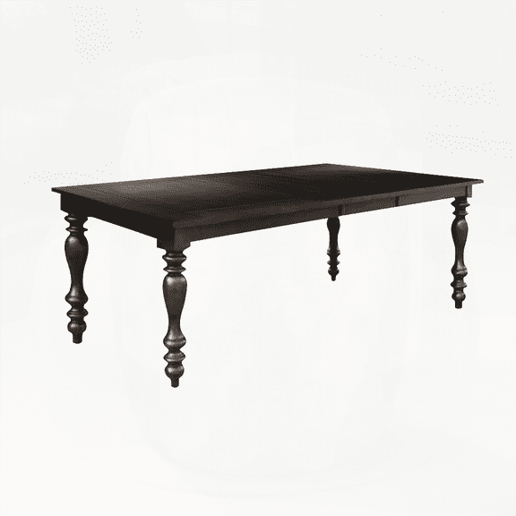 Transitional Style Grayish Brown Finish 1pc Dining Table with Draw Leaf & Birch Veneer for Small Spaces (42" - 90" x 30.25"H)