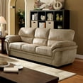 thumbnail image 1 of Transitional Style Microfiber Sofa, Light Brown, 1 of 2