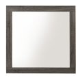 thumbnail image 1 of Transitional Style Rectangular Mirror with Natural Wood Grain Details, Gray, 1 of 6