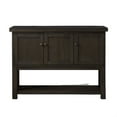 thumbnail image 1 of Transitional Style Server with 3 Doors and Open Bottom Shelf, Brown, 1 of 5