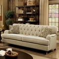 thumbnail image 1 of Transitional Style Tufted Comfy Sofa, Beige, 1 of 2