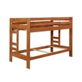 thumbnail image 1 of Transitional Style Twin Over Twin Size Bunk Bed with Built in Ladder, Brown, 1 of 1