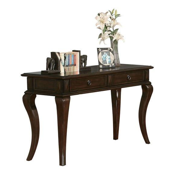 Transitional Style Wood and Metal Sofa Table with Drawers Brown - Saltoro Sherpi