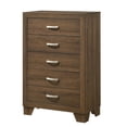thumbnail image 1 of Transitional Style Wooden Chest with 2 Drawers and Metal Handles, Brown, 1 of 5