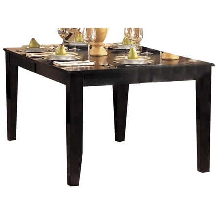 Transitional Style Wooden Dining Table with Butterfly Leaf, Dark Brown