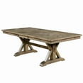 thumbnail image 1 of Transitional Style Wooden Dining Table with Trestle Base, Brown, 1 of 5