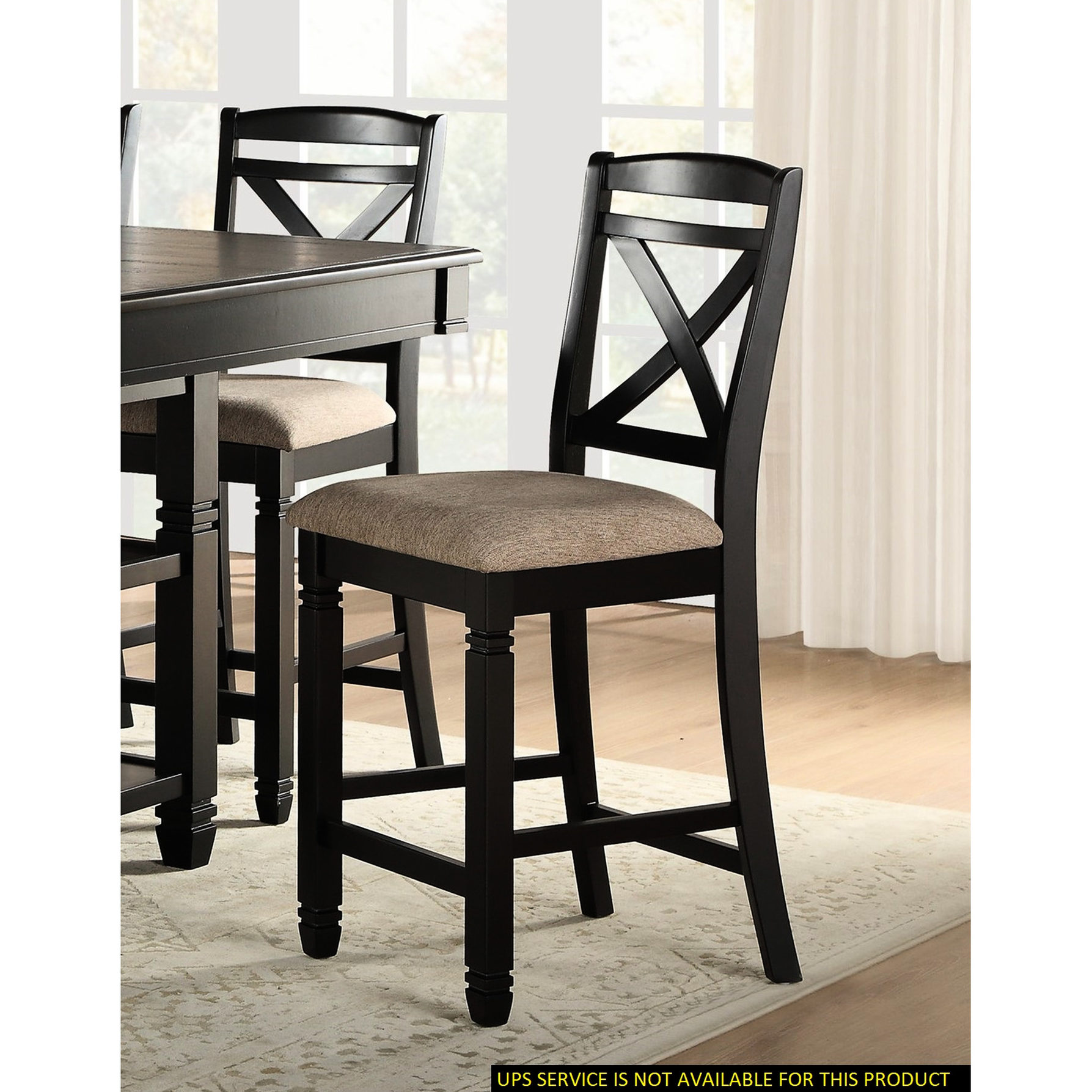 Transitional Style for Dining / Dining Room Space / 2 Chairs with Beige ...