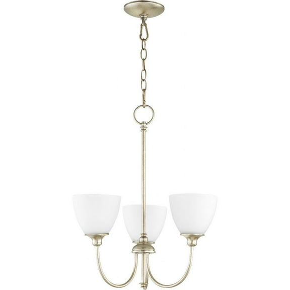 Transitional Three Light Chandelier-Aged Silver Leaf Finish Bailey Street Home 183-Bel-2534947