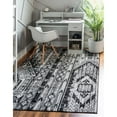 thumbnail image 1 of Transitional Wedo Collection Area Rug 6'x9' - White-Black, 1 of 5