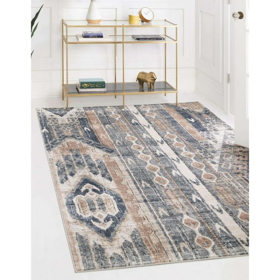 Transitional Wedo Collection Area Rug 7'x10' - Navy Blue